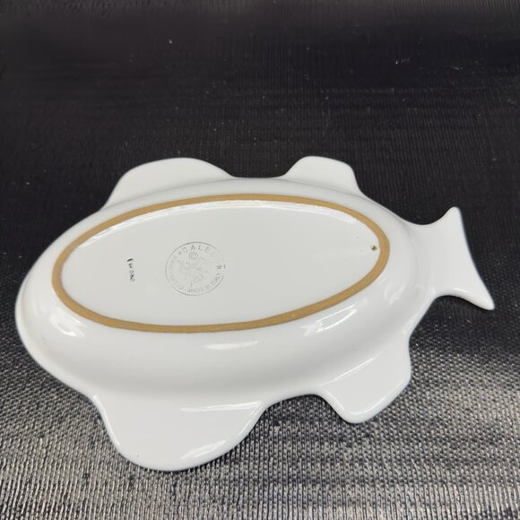 Vintage Italian Caleca Pottery Fish Shaped Dish Plate Container Hand Painted VTG - Picture 4 of 11